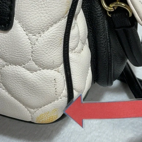 Betsey Johnson Classic Heart Quilted Sachel Handbag - Picture 6 of 15